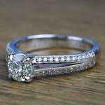 Custom Split Shank 0.90 Carat Round Diamond Engagement Ring  - small angle 2